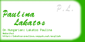 paulina lakatos business card